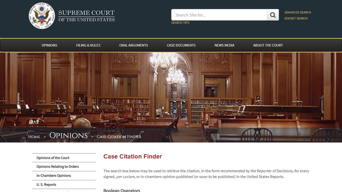 Case Citation Finder - Supreme Court of the United States